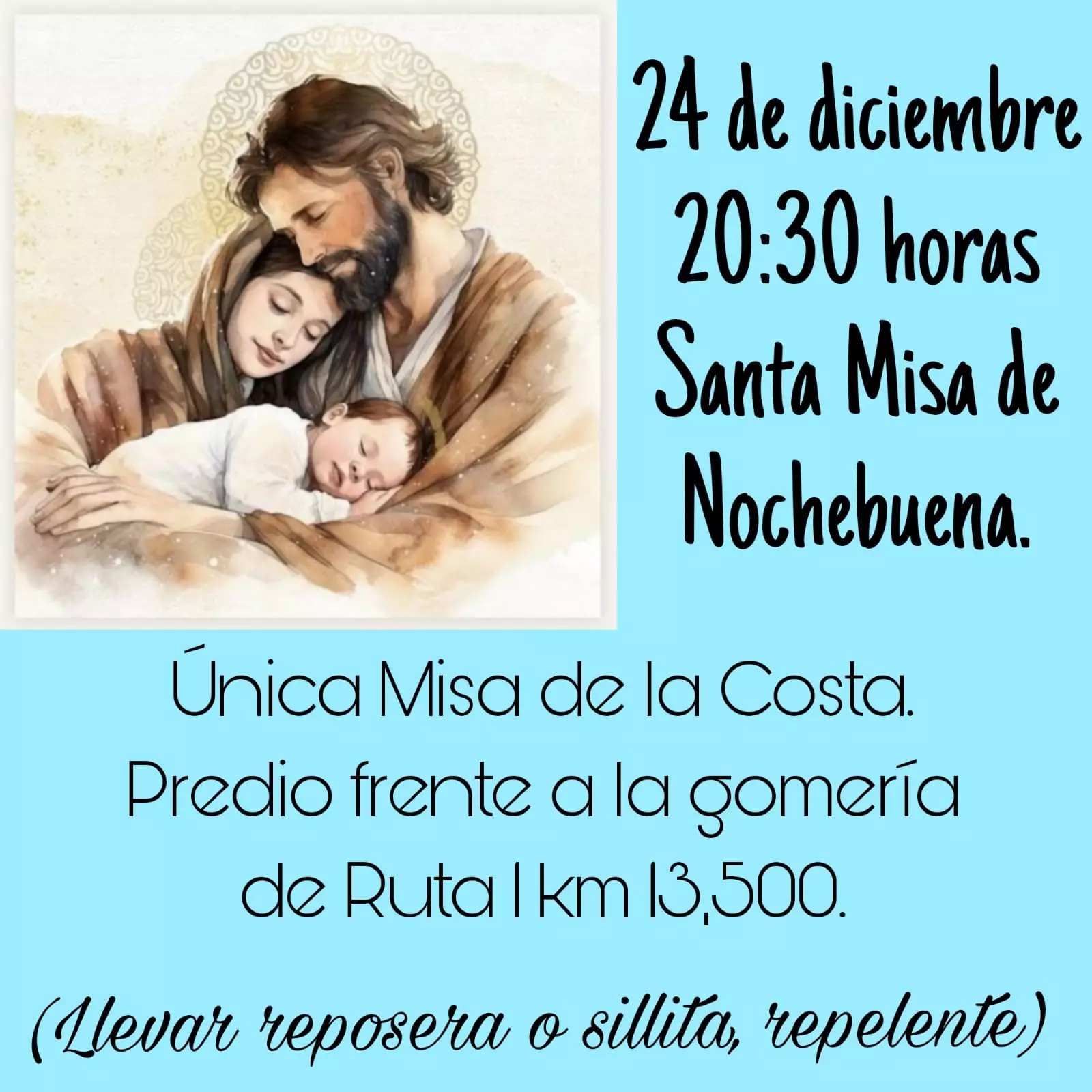 Convocatoria Misa de Nochebuena 2024