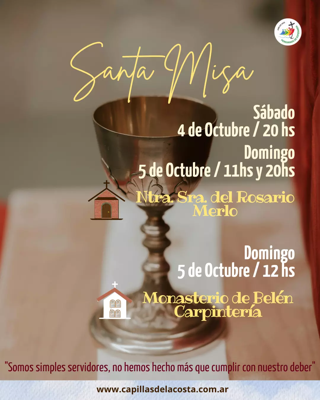 Santa Misa 4 al 5 de octubre 2025