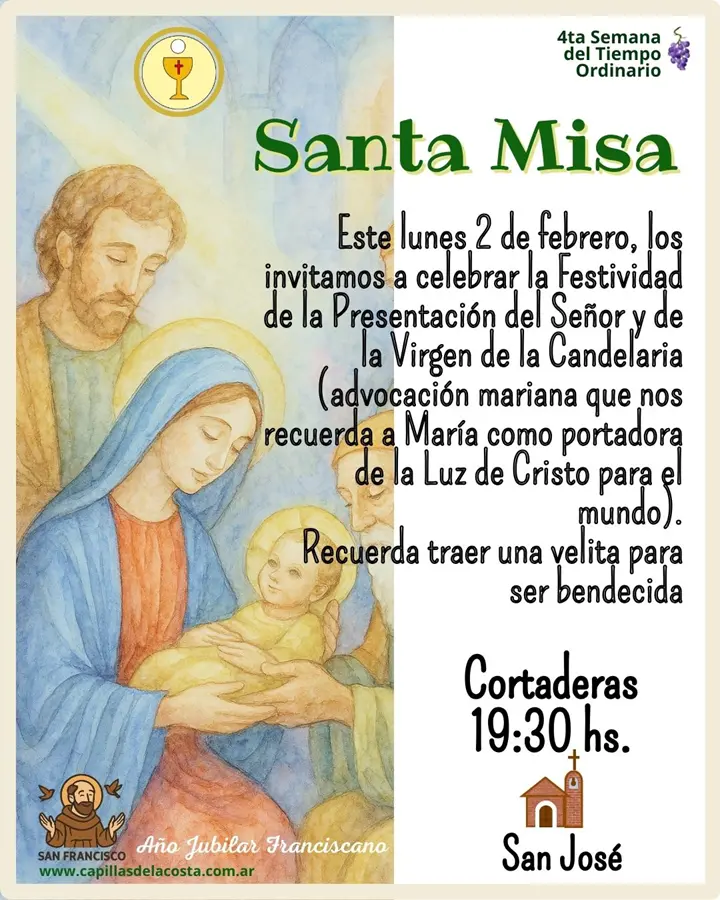 Misa 2 de febrero Presentación del Señor