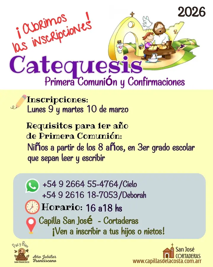 Catequesis Cortaderas 2026