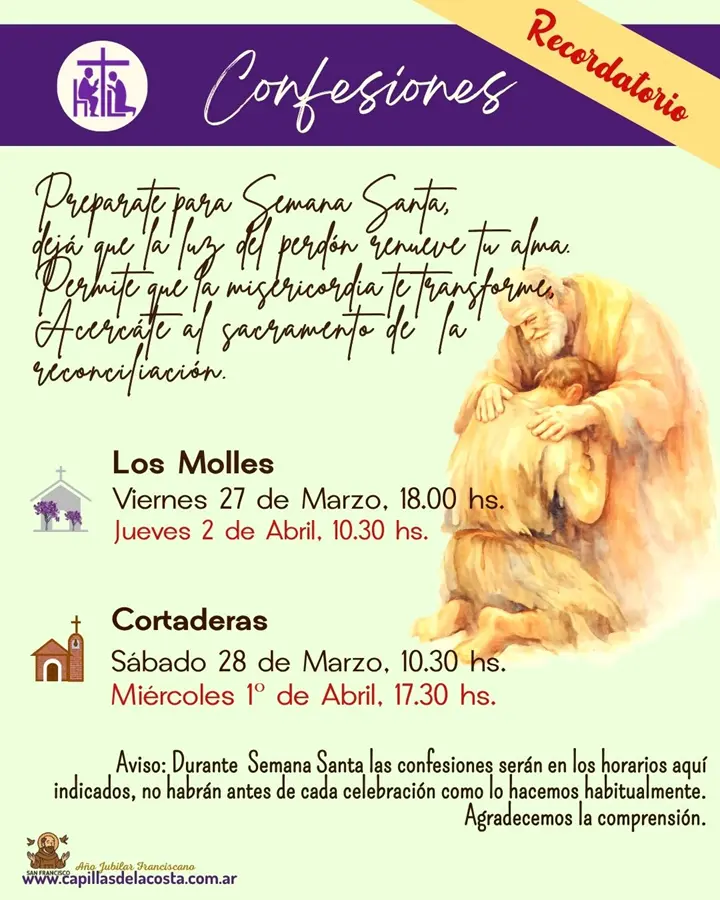 Confesiones Semana Santa 2026